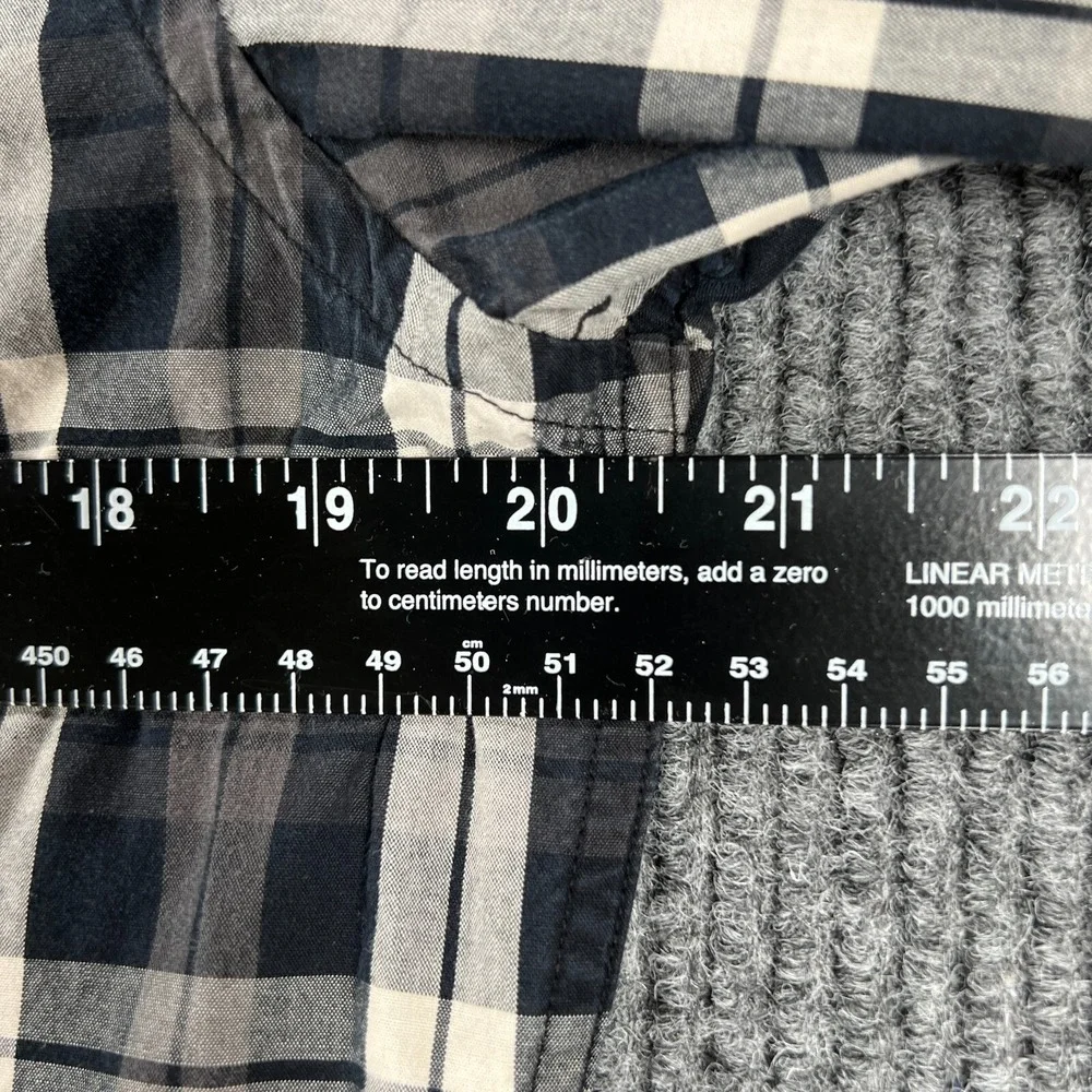 Banana Republic Shirt Mens Medium Black Plaid Long Sleeve Button Up‎ Slim Fit